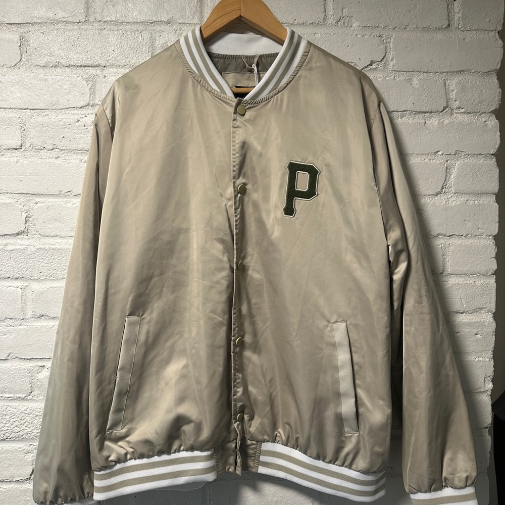 Primitive Beige Bomber Jacket with White Accents - Picture 1 of 4